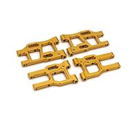 JUNPIY Set di bracci oscillanti anteriori e posteriori in metallo da 4 pezzi, for accessori for parti di aggiornamento for auto LC RACING PTG-2 1/10 RC Collegamento del braccio di controllo della sosp