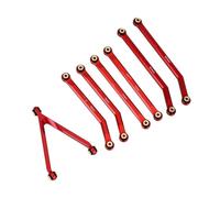 JUNPIY Set di collegamenti telaio in alluminio CNC ad alta distanza 1/24 RC Crawler LWB 133,7 mm, for assiale, for SCX24 AXI00001 C10 AXI00002, for Jeep, JLU Collegamento del braccio di controllo dell