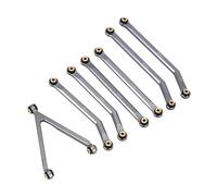 JUNPIY Set di collegamenti telaio in alluminio CNC ad alta distanza 1/24 RC Crawler LWB 133,7 mm, for assiale, for SCX24 AXI00001 C10 AXI00002, for Jeep, JLU Collegamento del braccio di controllo dell