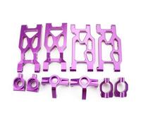 JUNPIY Set di coppe sterzo for braccio sospensione anteriore posteriore in lega di alluminio da 10 pezzi, for Wltoys, for auto RC 104001 1/10 Collegamento del braccio di controllo della sospensione(Pu