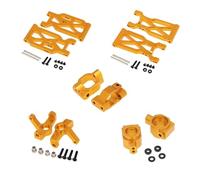 JUNPIY Set di tazze dello sterzo for braccio sospensione anteriore posteriore in lega di alluminio da 10 pezzi, for Wltoys, for auto RC 104001 1/10 Collegamento del braccio di controllo della sospensi