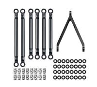 JUNPIY Set di tiranti for tirante dello sterzo in metallo for 1/24, for Axial SCX24 AXI00001 RC Crawler Car Collegamento del braccio di controllo della sospensione