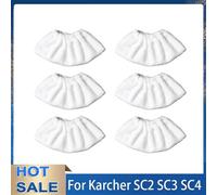 JUNPIY Testine di ricambio for mocio Panno for Easyfix SC2 SC3 SC4 SC5 Stracci Copertura in microfibra for Accessori for pulitori a vapore Pezzi Accessori per pulitori a vapore(6pcs)
