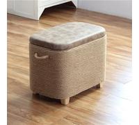 Junpllvic Pouf contenitore con seduta imbottita, sgabello pieghevole con coperchio, poggiapiedi ideale per ingresso, soggiorno, cucina, camera da letto, corridoio, versatile elemento d'arredo