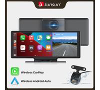 Junsun 10.26 "Dash Cam Telecamera retrovisiva Wifi Carplay e Android Auto 4K DVR Navigazione GPS Videoregistratore Cruscotto Dual Len
