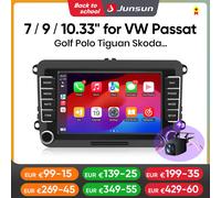 Junsun 2Din Wireless CarPlay per Apple Android Auto Car Radio lettore multimediale per VW Volkswagen Skoda Octavia PASSAT B6 GOLF V1 C (1GB 32GB) 7 inch