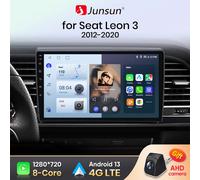 Junsun 360 Macchina Fotografica Android 13 Wireless CarPlay Per Seat Leon 3 2012-2020 Auto Sistemi Intelligenti FM RDS GPS 2Din Bluetooth HD