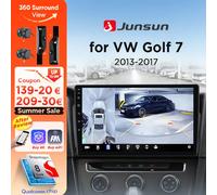 Junsun 360 ° Telecamera panoramica Autoradio a 8 core per Volkswagen VW Golf 7 2013-2017 Wireless CarPlay Android Auto Stereo 4G GPS Nav