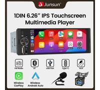 Junsun 6.26 pollici Wireless Android Auto Radio universale per Apple Carplay GPS 4G BT MP5 Car Stereo Multimediale 1 Din GPS Navi
