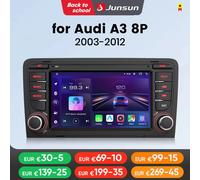 Junsun 7 "Wireless CarPlay per Apple Android Auto Car Radio per Audi A3 8P S3 2003-2012 GPS tereo Multimedia 4G 8core RDS V1 (1GB 32GB) 7