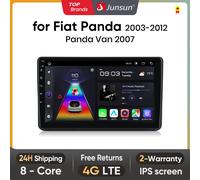 Junsun 9 "QLED 2K Autoradio Per FIAT PANDA 169 2003-2012 VAN 2007 Unità Principale Wireless Carplay V1 1-32 WIFI