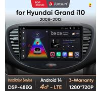Junsun AI CarPlay 4G Android 14 Autoradio per Hyundai Grand i10 2007 2008 2009 2010 2011 2012 2013 Multimedia WiFi GPS Navi V1 (1GB 32GB)