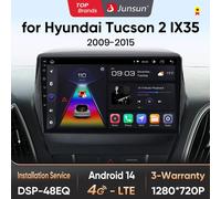 Junsun AI CarPlay 4G Android 14 Autoradio per Hyundai IX35 Tucson 3 2009-2014 2015 Lettore multimediale WiFi GPS Navi TouchScreen V1 (1GB 32GB) A