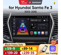 Junsun AI CarPlay 4G Android 14 Autoradio per Hyundai IX45 Santa Fe 3 Grand 2013 2014 2015 2016 2017 Multimedia WiFi GPS Navi