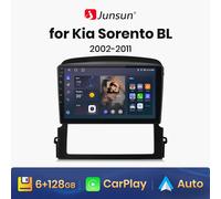 Junsun AI CarPlay 4G Android 14 Autoradio per Kia Sorento 1 2006-2009 Lettore multimediale WiFi GPS Navi TouchScreen 360 fotocamera RDS V1 (1GB 32GB)