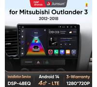 Junsun AI CarPlay 4G Android 14 Autoradio per Mitsubishi Outlander 3 GF0W GG0W 2012-2017 2018 Lettore multimediale WiFi GPS Navi V1 (1GB 32GB) A