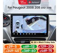 Junsun AI Wireless CarPlay per Apple Android14 autoradio per Peugeot 2008 208 2012-2018 GPS RDS WiFi 360 fotocamera multimediale