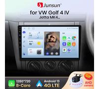 Junsun Android 13 Wireless CarPlay per Android Auto Autoradio per Golf 4 Jetta MK4 1997-2003 GPS IPS 2din Autoradio GPS V1 (1GB 32GB)