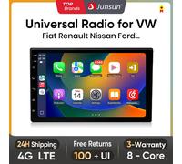 Junsun Android 14 Autoradio universale con schermo da 7 pollici 9 pollici 10 pollici Controllo vocale Lettore multimediale CarPlay 4G WiFi GPS Navi