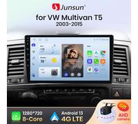 Junsun Android 14 Wireless CarPlay Android Auto Radio Per Volkswagen Multivan T5 2003-2015 RDS 4G WiFi GPS 2din accessori Auto V1 (1GB 32GB)