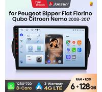 Junsun Android Wireless CarPlay Auto Autoradio Per Fiat Fioririno Qubo Citroen Nemo Peugeot Bipper 2008-2017 DSP SWC RDS GPS FM
