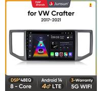 Junsun Android Wireless CarPlay Auto Autoradio Per Volkswagen Crafter 2017-2021 Sistemi Intelligenti DSP SWC RDS GPS FM BT V1C (1GB-32GB)
