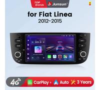 Junsun Autoradio da 7 pollici per Fiat Linea Punto Evo 2012-2015 Wireless CarPlay Android Auto Multimediale intelligente 4G