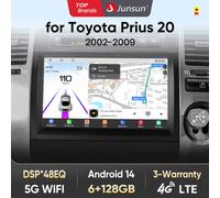 Junsun Autoradio per Toyota Prius 20 2002 2003 2004 2005 2006 2007-2009 Wireless CarPlay Android Auto GPS 4G audio intelligente V1 C (1GB 32GB)
