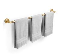 JunSun Barra portasciugamani da bagno da 30 pollici Portasciugamani da bagno resistente Porta asciugamani moderno Asta per asciugamani in ottone spazzolato Accessori da bagno Portasciugamani in oro