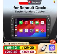 Junsun CarPlay Android Auto Autoradio per Renault dacia spolverino Sandero Captur Xray Logan 2 Simbolo Dokker GPS audio intelligente