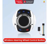 Junsun pulsante di controllo del volante Wireless per auto universale per Android Autoradio 8 funzioni chiave a forma di tazza con luce a LED