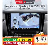 Junsun Qualcomm 8-Core 360 ° Autoradio con Telecamera Panoramica Wireless CarPlay Android Auto per Nissan Qashqai J11 X-Trail 3 2013-2017, Navigazione GPS, SWC, Bluetooth, FM, RDS, DSP, Schermo IPS,