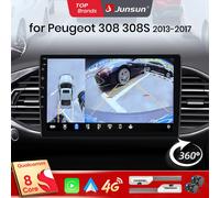 Junsun Qualcomm 8-Core 360 Fotocamera Wireless CarPlay Android Auto Autoradio per Peugeot 308 308S 2013 - 2017 GPS