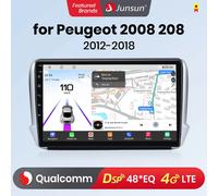 Junsun Qualcomm chip 8-Core Android13 Autoradio per Peugeot 2008 208 2012-2018 Wireless CarPlay Autoradio Stereo Multimedia 4G V1 (1GB-32GB)