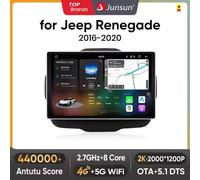 Junsun V3 Plus 2K Wireless CarPlay Android Auto Car Sistemi intelligenti per Jeep Renegade 2016-2020 Autoradio V1 Plus (4GB 64GB) 9