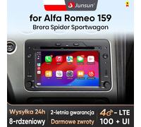 Junsun Wireless CarPlay Android Auto Autoradio per Alfa Romeo 159 Brera Spider Sportwagon GPS 4G Audio intelligente V1 (1GB 32GB)