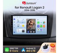 Junsun Wireless CarPlay Per Apple Android Auto Auto Auto Radio GPS Per Renault Logan 2 Sandero 2 2014 2015-2019 unità principale multimediale V1 (1GB 32GB)A