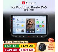 Junsun Wireless CarPlay Per Fiat Linea Punto Evo 2012 2013-2015 Accessori Auto per Apple Android Auto Bluetooth 4G GPS RDS WIFI