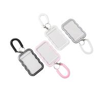 Junterone 4PCS Porta Carte Trasparente A Onde per Protezione Della Carta del Bus, Copertura per la Carta Pasto.