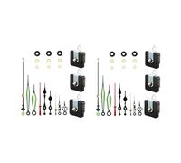 Junterone 6 kit di lancette di movimento orologio al quarzo contengono lancette luminose per parti di ricambio di parti di riparazione orologio, Nero