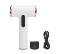 Junterone Asciugacapelli Fili A 3 Velocità e 3 Temperature, Ricaricabile Tramite USB, Portatile e Compatto, con Display Digitale, Ideale per Dormire e Campeggiare.