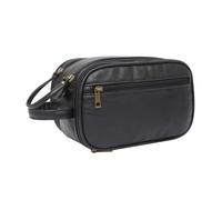 Junterone Astuccio da toilette multifunzione per donne e trousse per il trucco da viaggio, borsa sospesa impermeabile, borsa per il trucco cosmetico nero, Nero