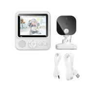 Junterone Baby Monitor LCD da 2,8 Pollici Videocamera per Bambini di Sicurezza Wireless 2.4G Conversazione Bidirezionale Visione Notturna Allarme per La Temperatura del Bambino