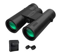 Junterone Binocolo 12x42 ad Alta Potenza con Adattatore per Telefono Impermeabile Visione Notturna Bassi Binocolo per Osservazione degli Uccelli, Caccia, Viaggi, Facile da Usare