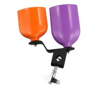 Junterone Campana a doppia campana musicale tamburo campanella alto basso suono battente, tamburo percussione strumento parte accessori viola + arancione