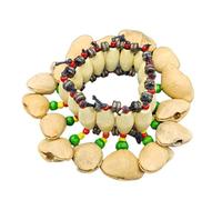 Junterone Campanello di Frutta Fatto A Mano Indonesiano, Strumento Ritmico per Spettacoli di Danza per Adulti e Bambini, Come Mostrato