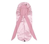 Junterone Cappello da notte da donna, coda lunga intrecciata, capelli da notte, cuffia da doccia, sauna, cuffia da bagno, facile da usare, rosa