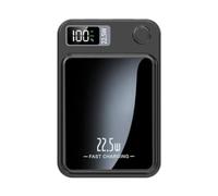 Junterone Caricabatterie Wireless Nero Caricabatterie Wireless ABS Power Bank 20000MAh Adatto per Caricabatterie Portatile A Induzione /