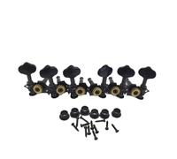 Junterone Kit di Accordatori per Corde di Chitarra Acustica con Ghiera A Vite, Accordatori Universali, Accordatura Aperta, Accessori Standard, Nero