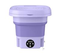 Junterone Lavatrice portatile pieghevole con centrifuga automatica mini biancheria intima calzino dormitorio lavatrice 8L EU Plug-A
